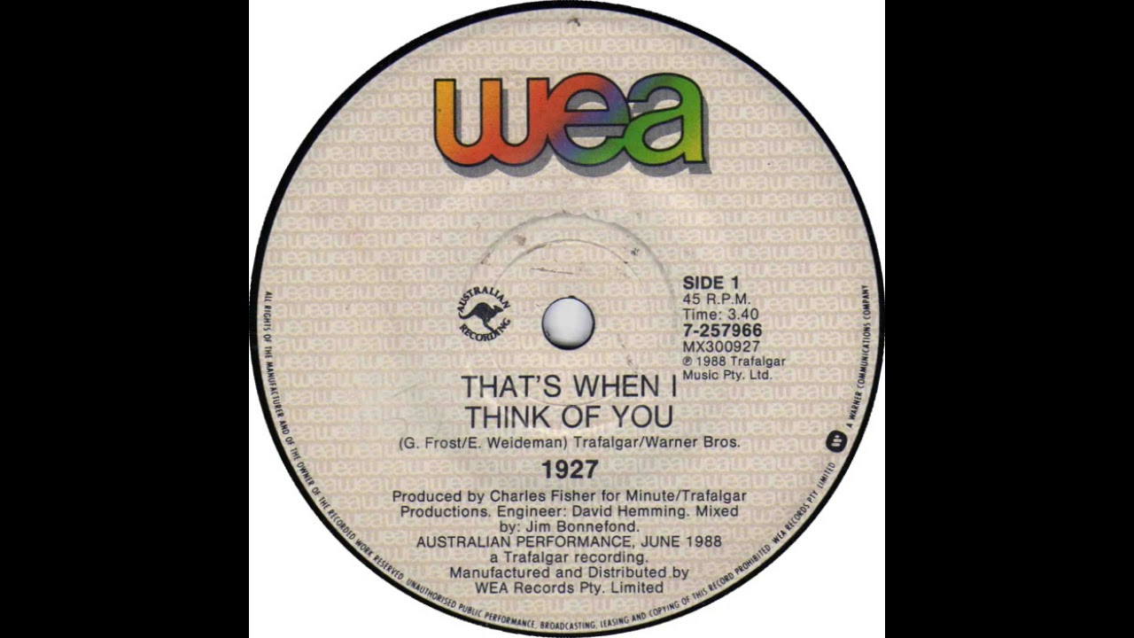 1927 * That's When I Think of You   1988      HQ