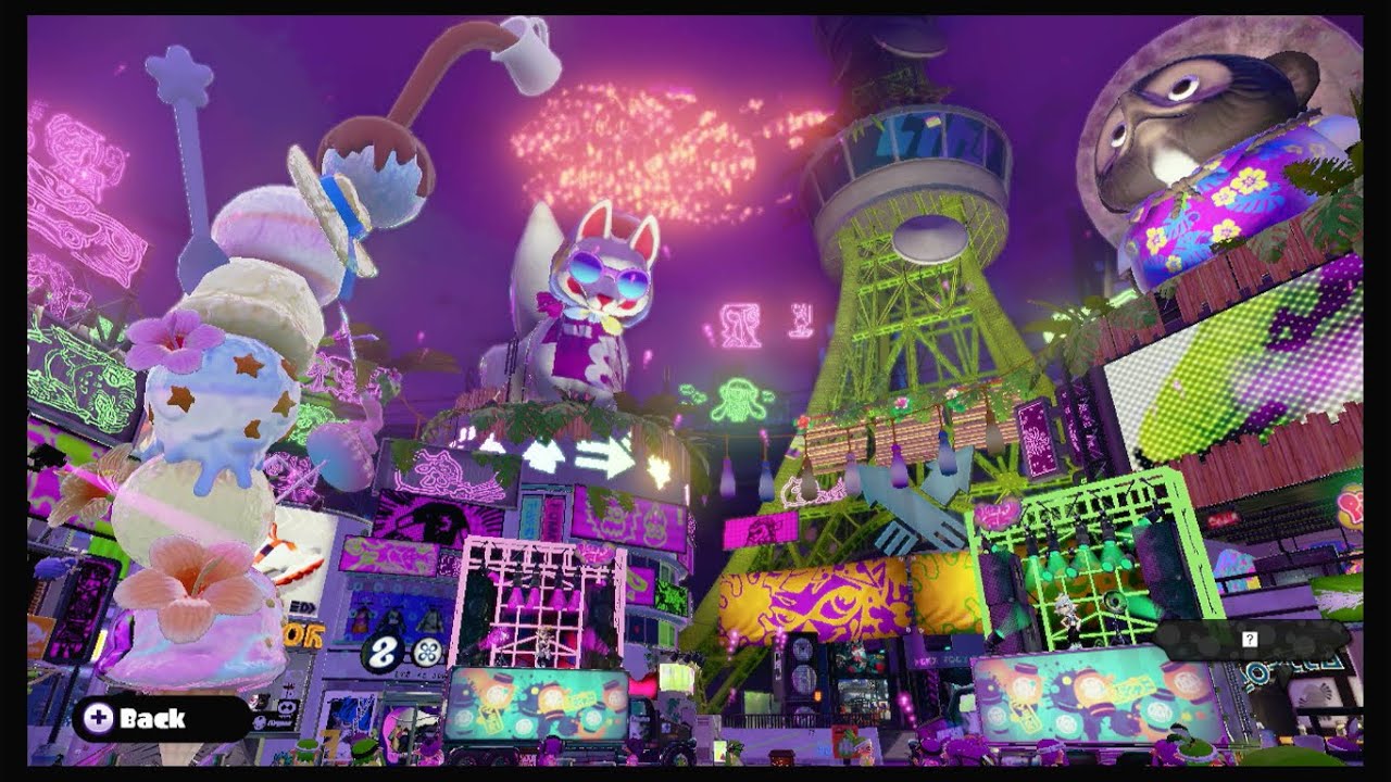 Inkopolis Plaza at Summer Nights (Wii U port)