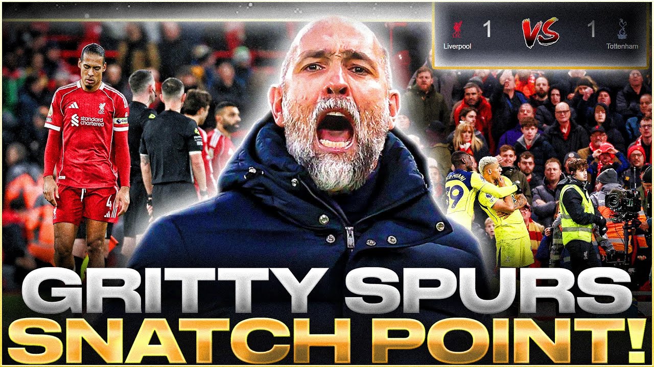 Gritty Spurs Snatch Point At Anfield!