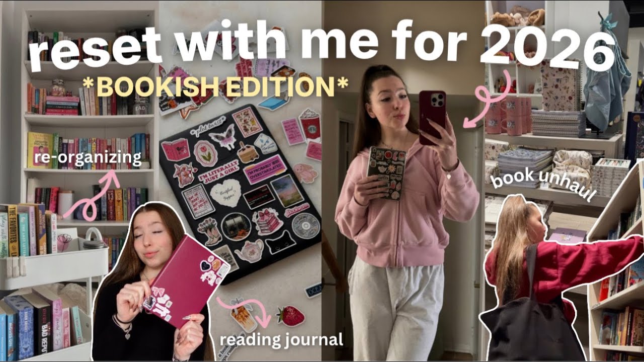 reset with me for 2026 🌟 BOOKISH EDITION | bookshelf tour, kindle refresh, new releases & more!
