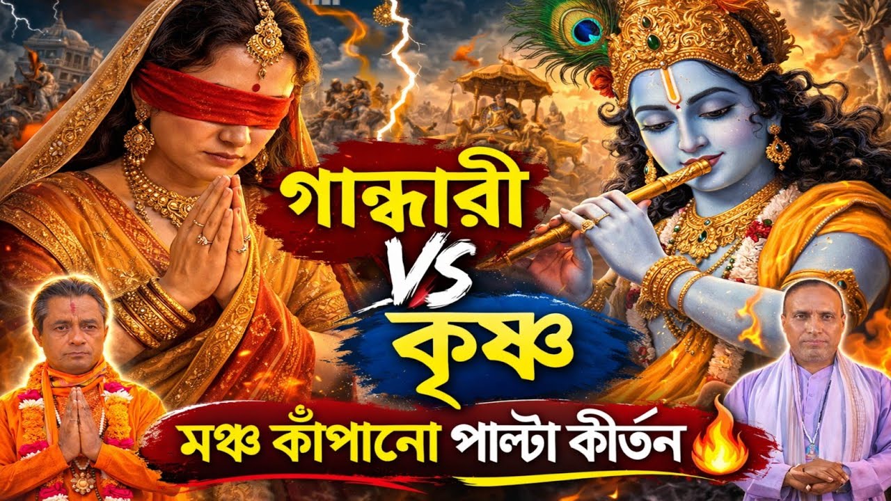 শুনলে গা শিউরে উঠবে | গান্ধারী বনাম কৃষ্ণ পাল্টা কীর্তন | পবন সরকার vs শিমুল শীল