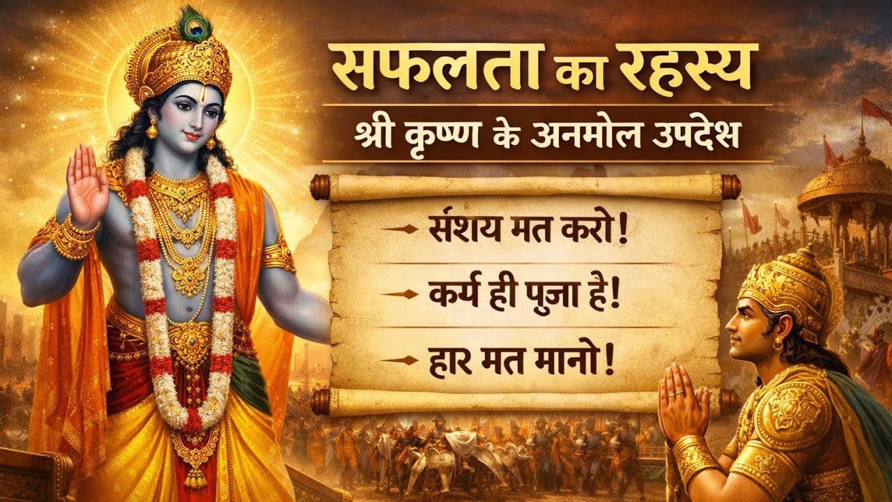 भगवान कृष्ण ने अर्जुन को गीता के अलावा और क्या सिखाया? | What is the secret of success ? 