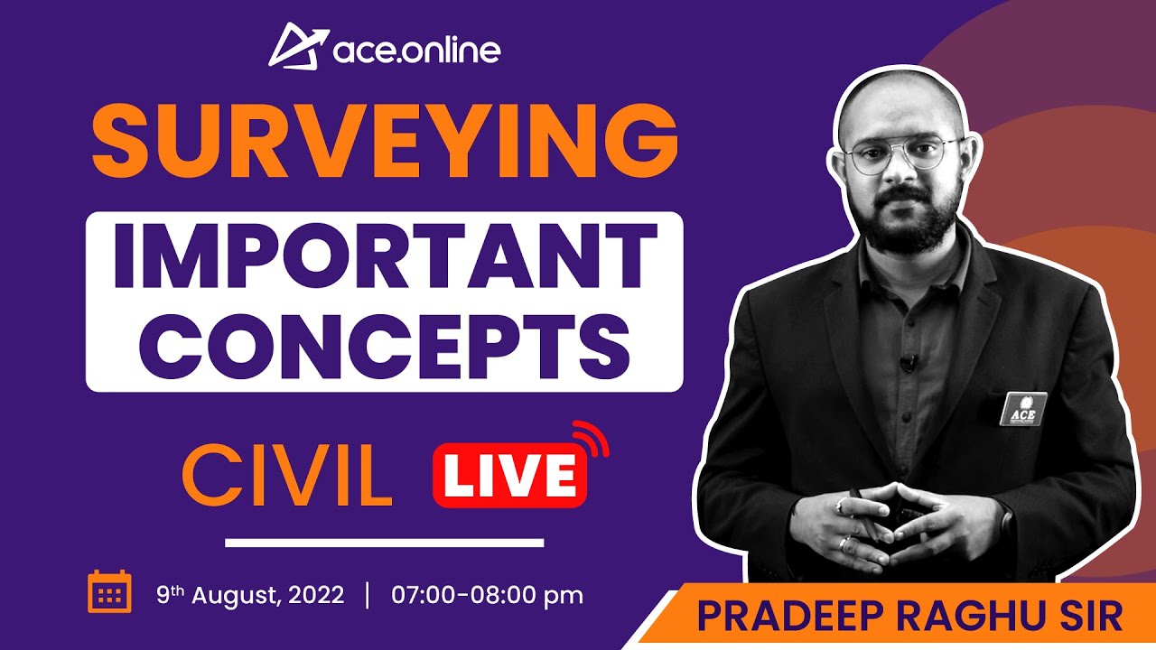 Surveying - Important Concepts for GATE 2023 | Pradeep Raghu Sir | CIVIL | ACE Online Live