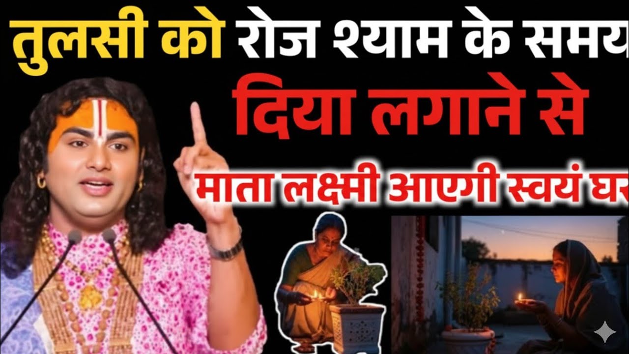श्याम के समय तुलसी को दिया लगाने से, माता लक्ष्मी आयेगी स्वयं घर ! ! #Aniruddhacharya ji महाराज 