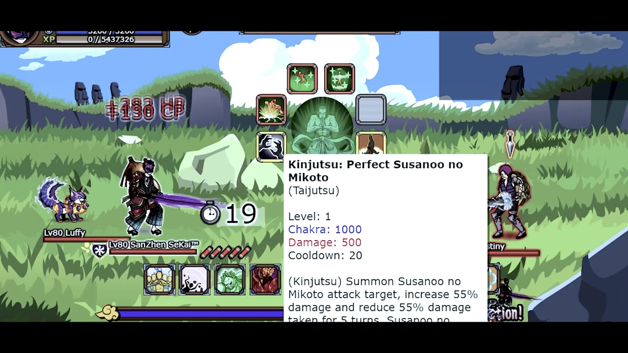 Ninja Saga PVP : Rarest lv 80 defer montage #1