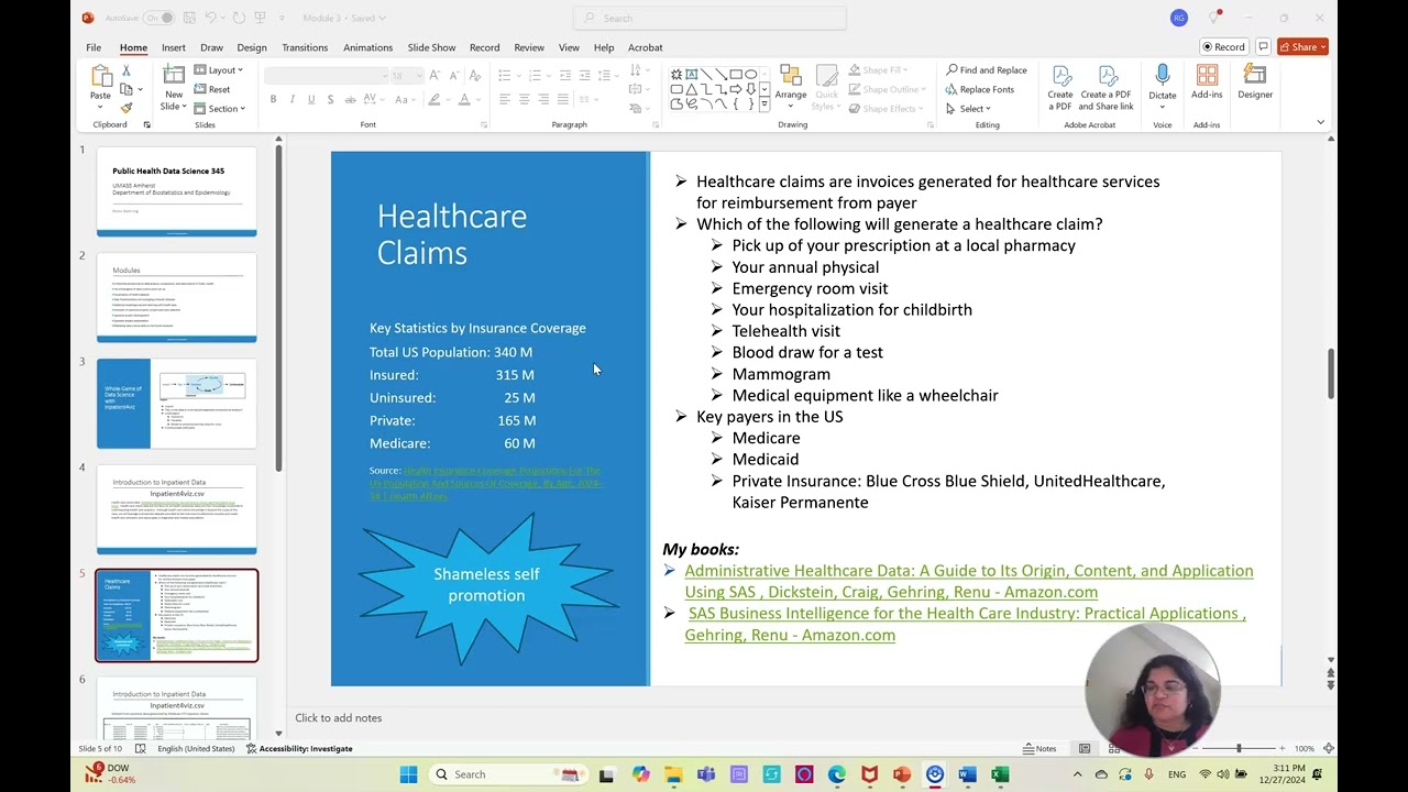 Introduction to healthcare claims data