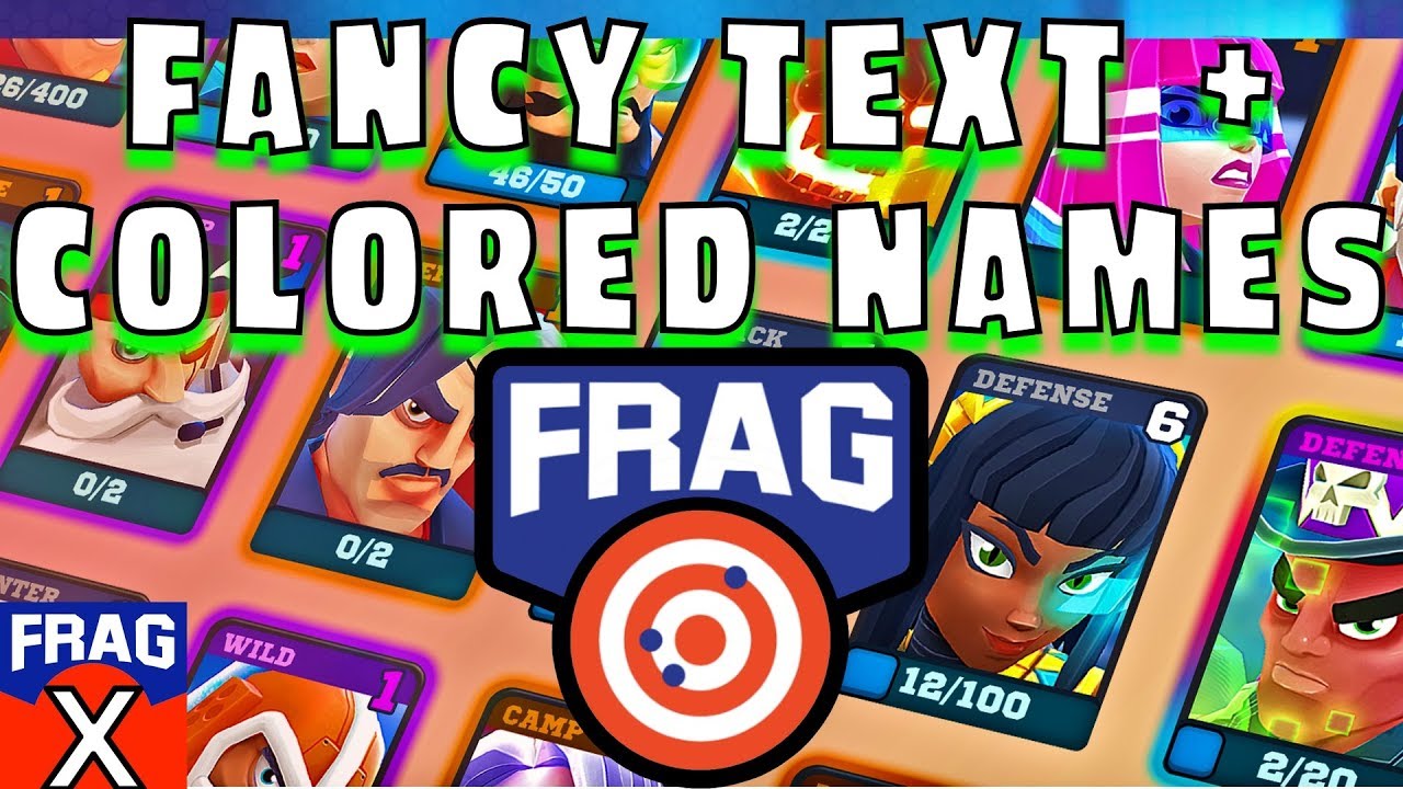 Frag Pro Shooter: Fancy Text + Colored Text Names (Hex Color Codes)