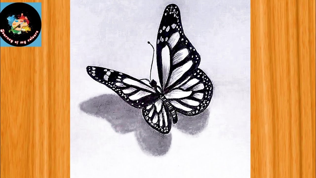 How To Draw Butterfly 🦋 Easy|| 3D Butterfly 🦋 Drawing with Pencil || Drawing Tutorial For Beginners.