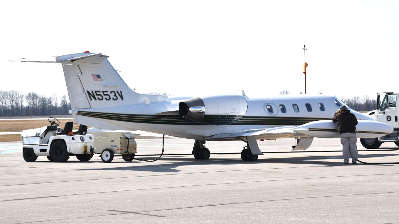 LOUD Engine Start and Takeoff | Learjet 35