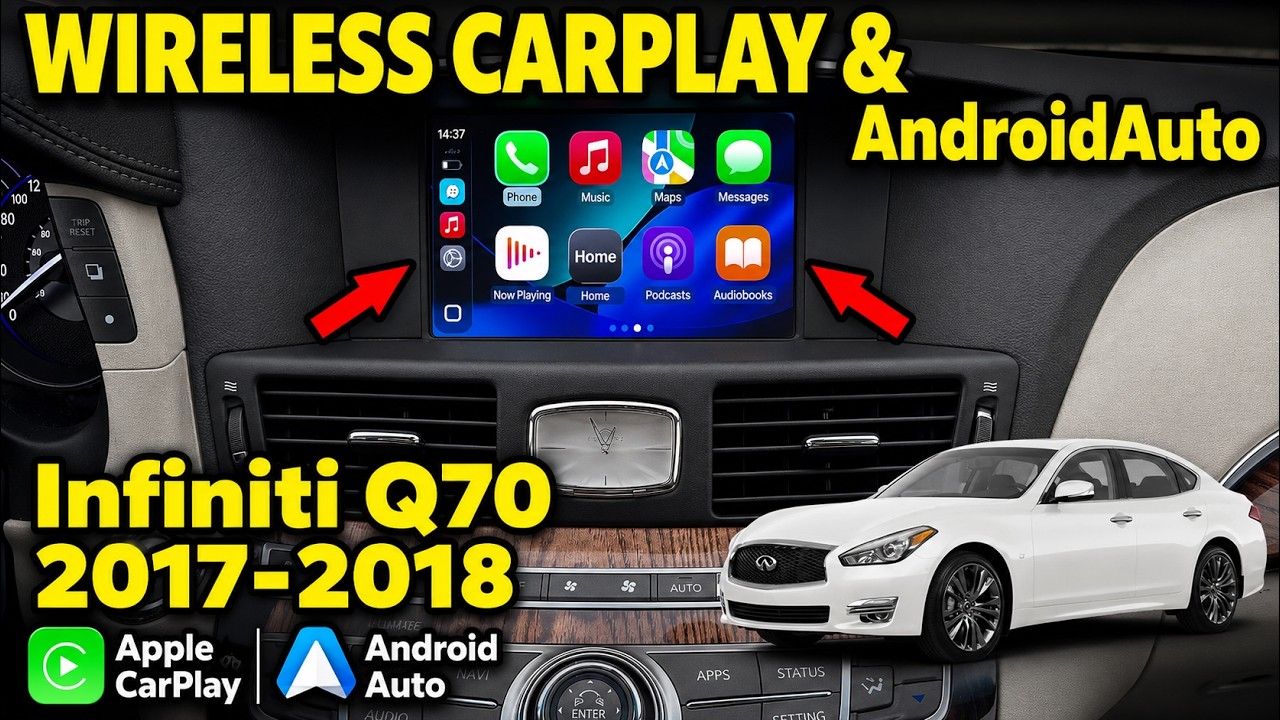Беспроводные CarPlay и AndroidAuto в Infiniti Q70 Q70P Nissan Fuga Nissan Cima 2017 2018