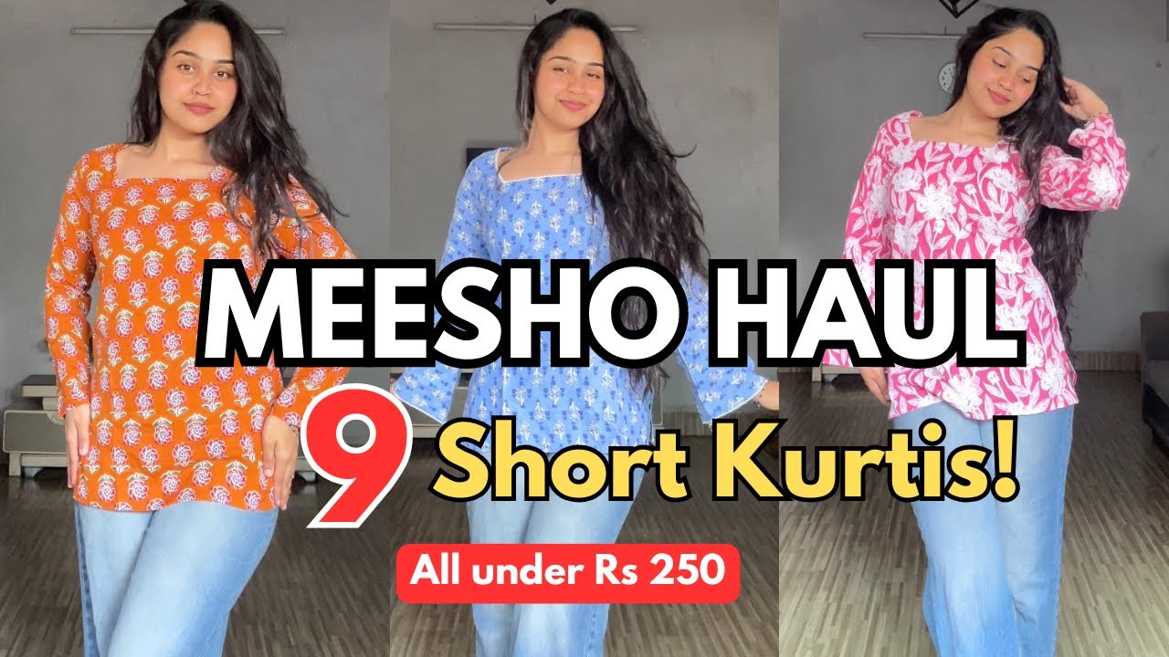 *Huge* MEESHO Short Kurti Haul!💕Everything Under Rs 250😍#meeshohaul 