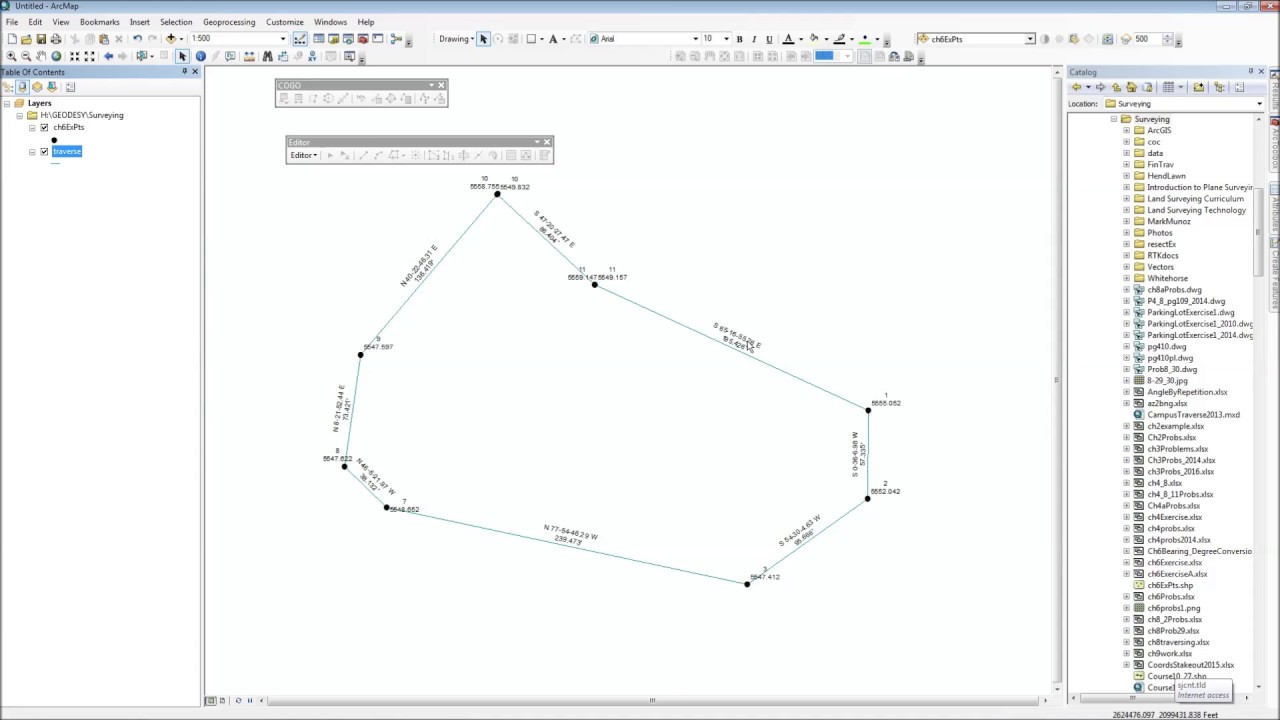 How to Draw a Deflection Angle Traverse in ArcMap