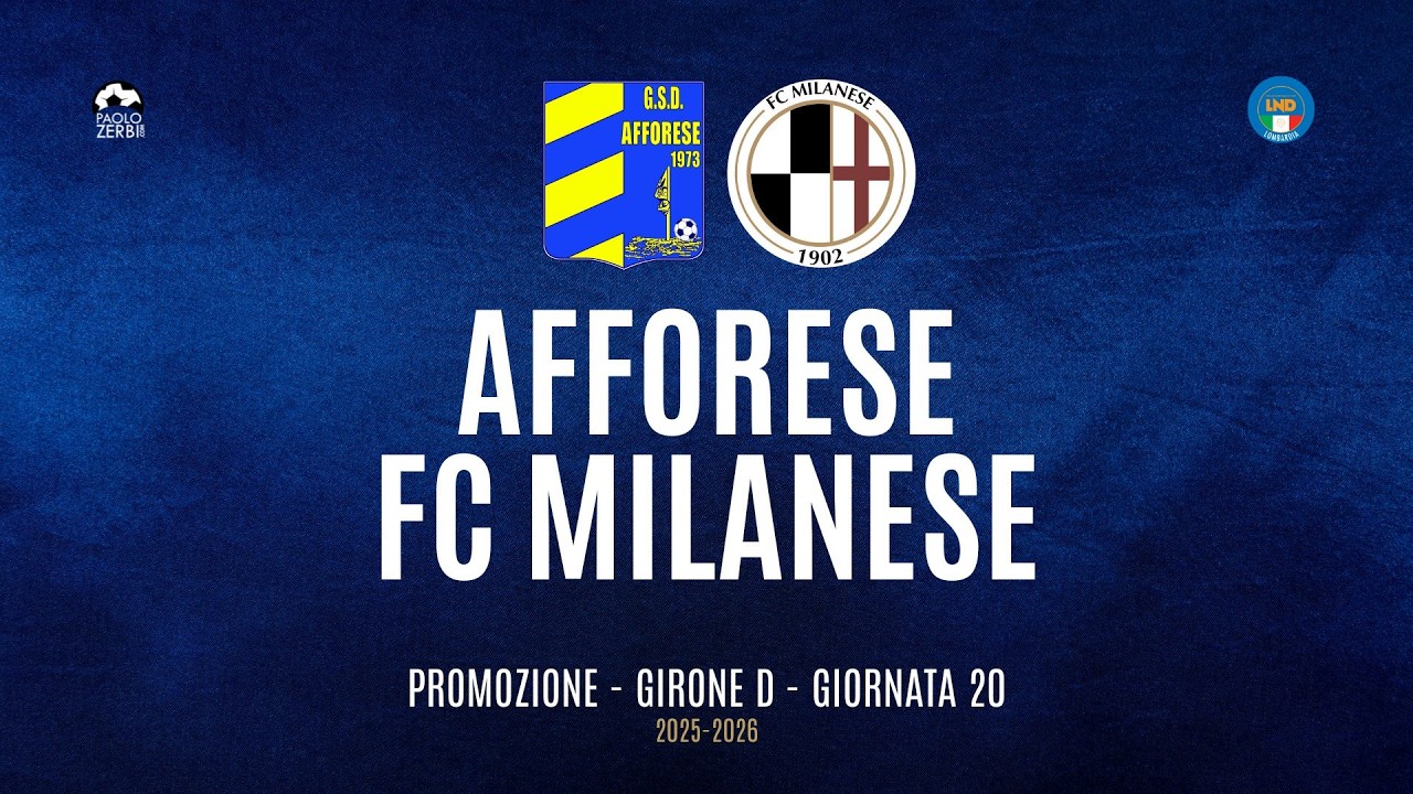 [HIGHLIGHTS] Promozione Girone D 25/26 | Giornata 20 | Afforese - FC Milanese