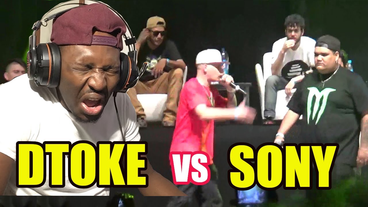 Americano reacciona a las batallas de rap español DTOKE VS SONY 2017 | ENG SUB | REACTION