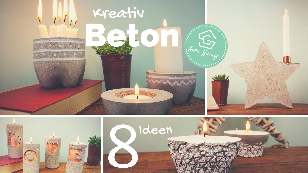 Kerzenhalter aus Beton - Kreativ Beton DIY Deko - Kerzenständer - Windlicher - Ideen & Anleitungen