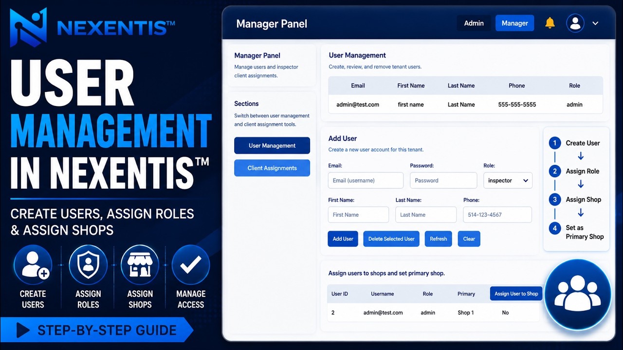 User Management in Nexentis | Create Users & Assign Shops