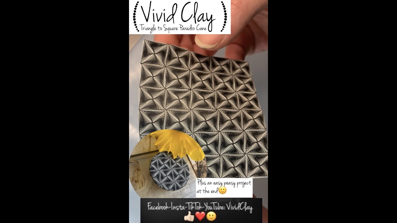 Polymer Clay Triangle to Square Paradox Cane