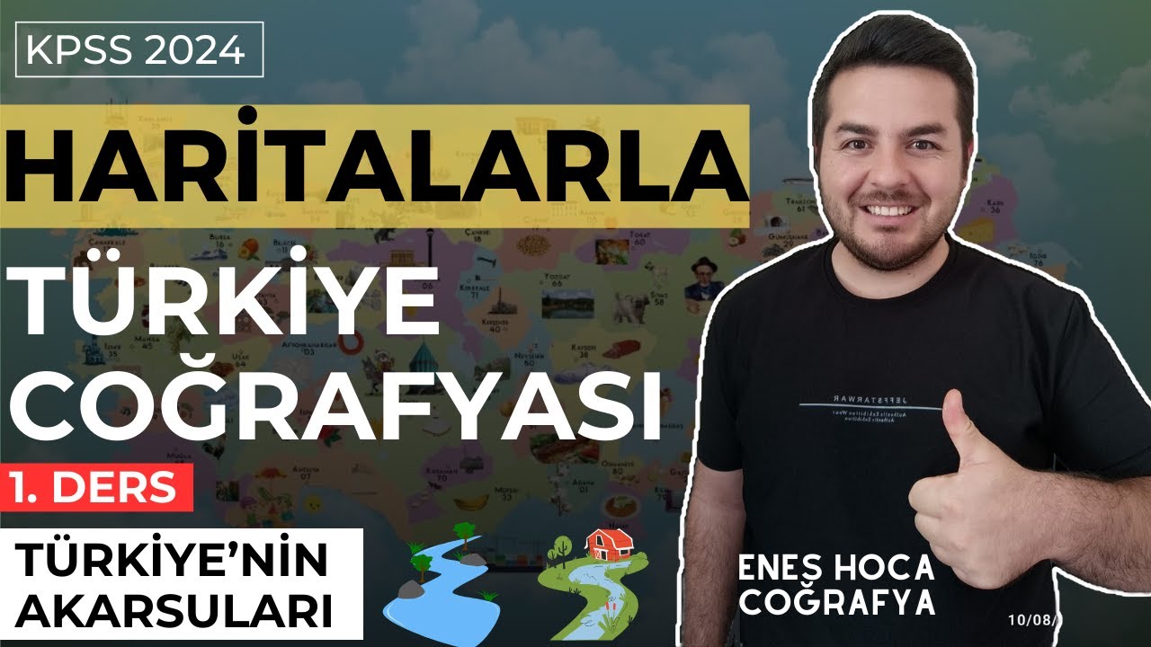 Haritalarla T&uuml;rkiye Coğrafyası I (T&uuml;rkiye'nin Akarsuları ) I Enes Hoca #kpsscoğrafya