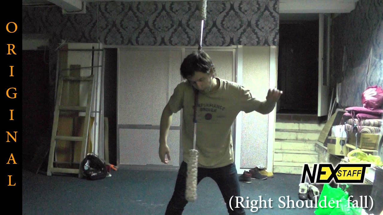 Фаер-шоу. Уроки Шест #54 (contact staff) Стиль Original - Right Shoulder fall