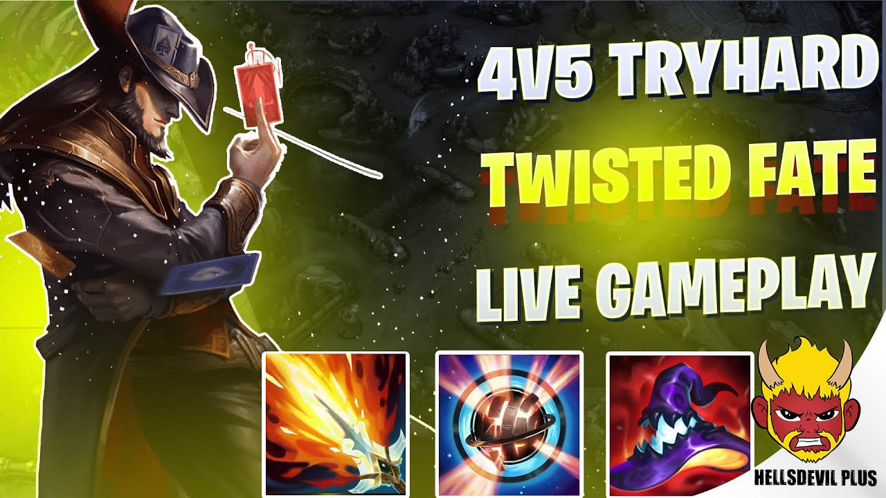 TWISTED FATE 4V5 TRYHARD GAME! - Wild Rift HellsDevil Plus Gameplay