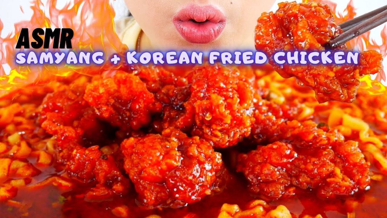 KOMBO NIKMAT!💃 ASMR SAMYANG KUAH + KOREAN FRIED CHICKEN🍗🇰🇷 | ASMR INDONESIA