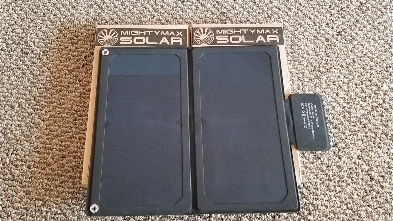 MIGHTYMAX SOLAR: Mighty Max 12 Watt Fold up Solar charger with 5V USB Rapid charging technology