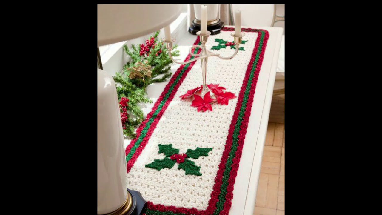 crochet Christmas table runners and table mat designs 2020