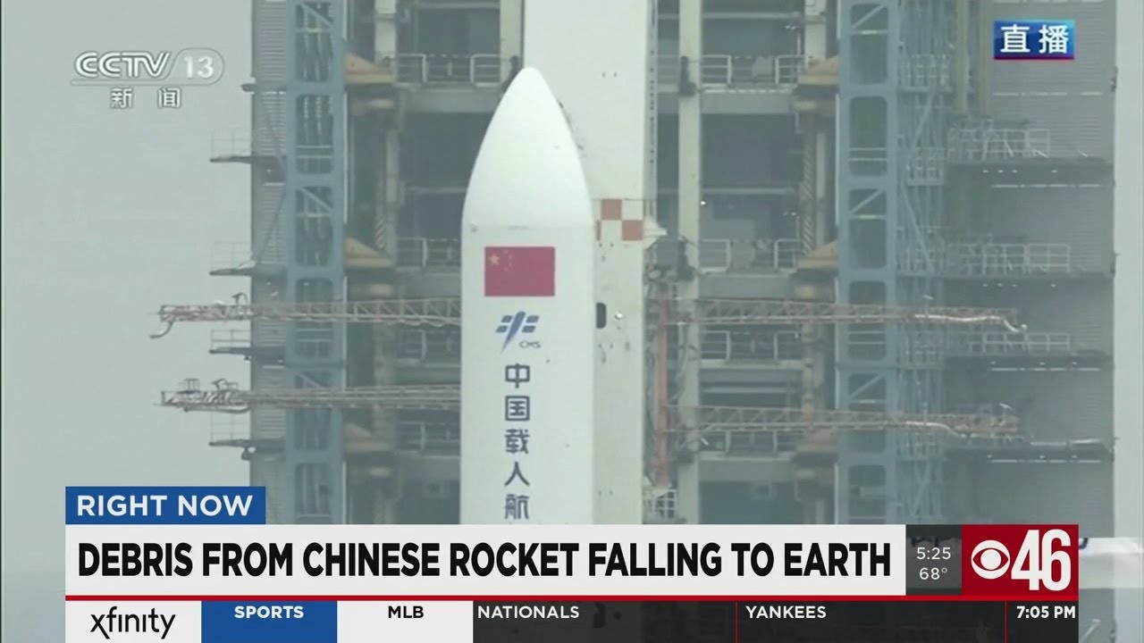 Debris from Chinese rocket falling from earth