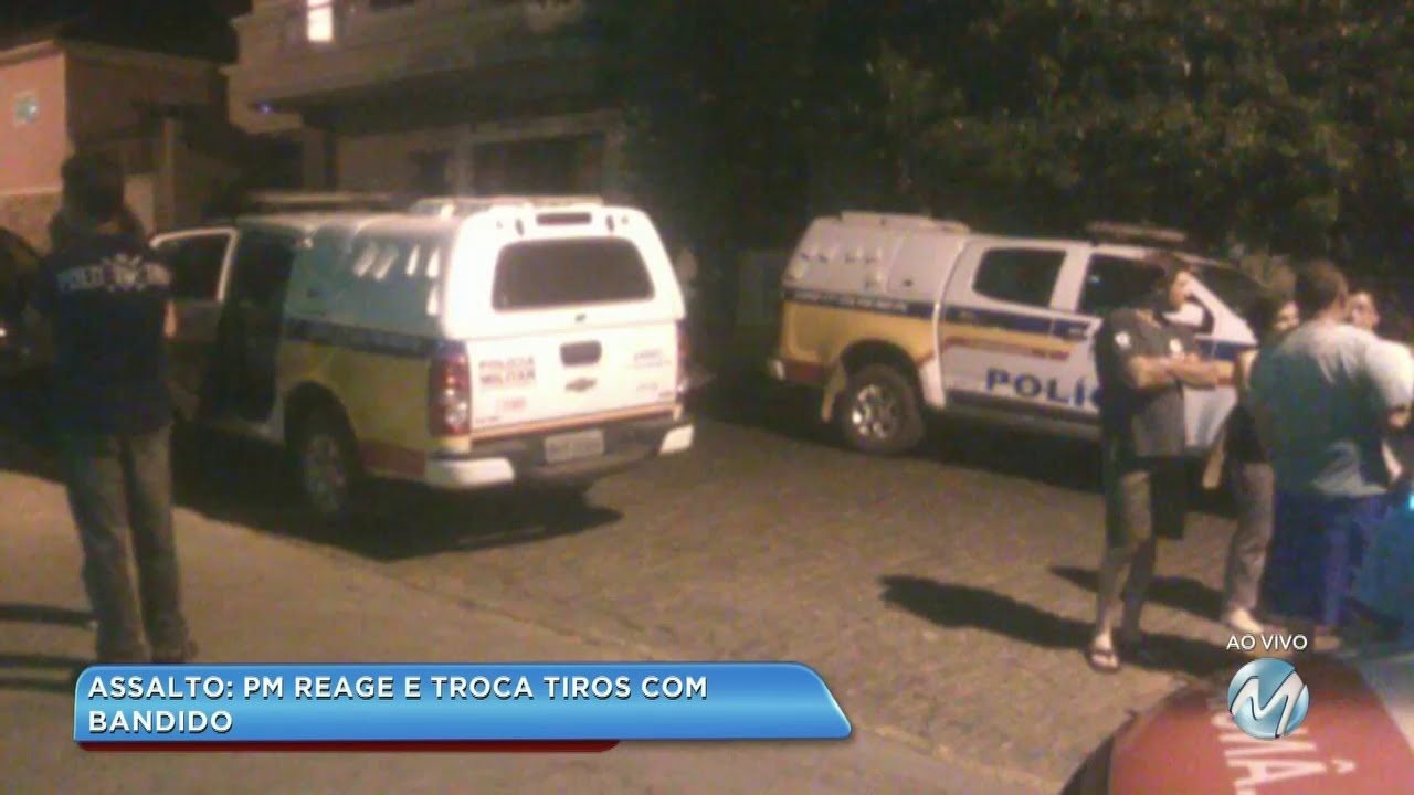 PM reage a assalto e troca tiros com bandidos em Heliodora