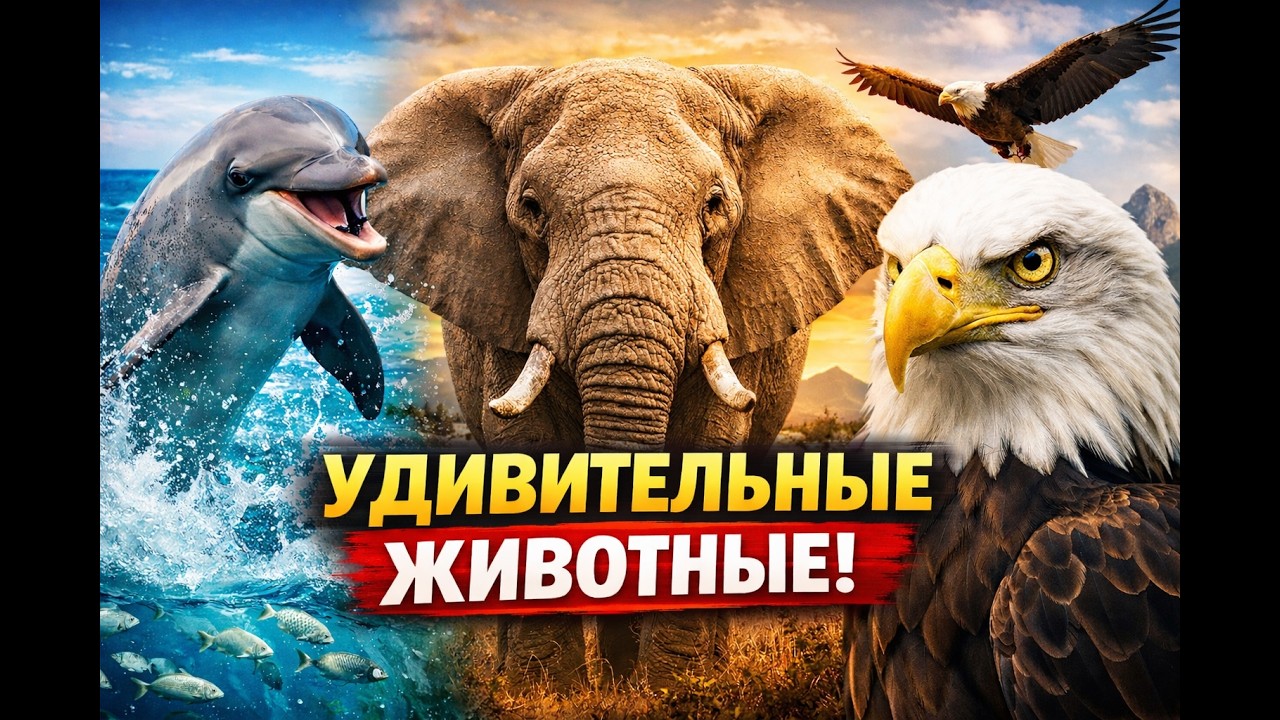 5 Удивительных фактов о животных, которые вас поразят! | Дельфин, Орёл и Слон