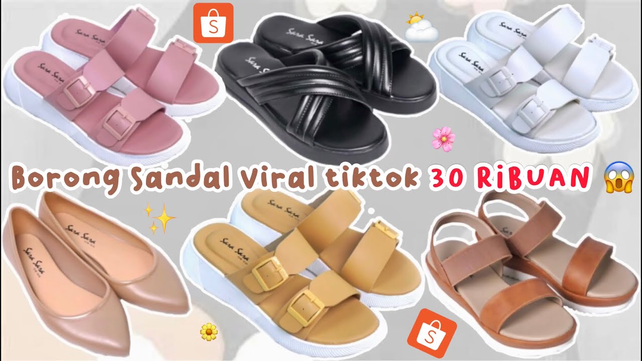 #shopeehaul SANDAL KEKINIAN MURAH MULAI 30 RIBUAN | HAUL SANDAL VIRAL TIKTOK | SARA SARA
