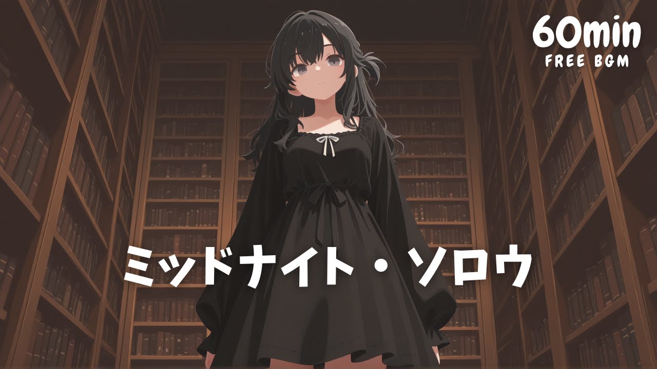 【フリーBGM】静寂に溶ける、ミッドナイト・ソロウ ☁️🌙【作業・かわいい・勉強・チル・配信】1時間耐久