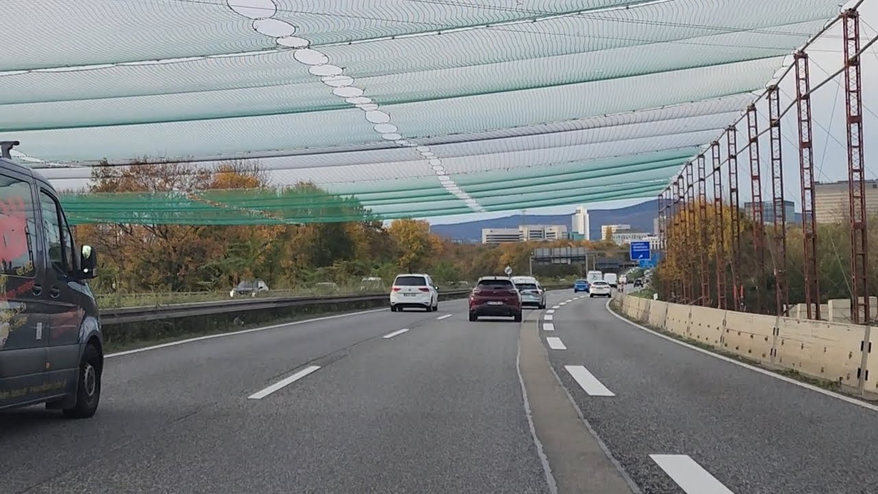 Driving in Germany_Amazing drive on Highway/autobahn A5 to Eschborn 