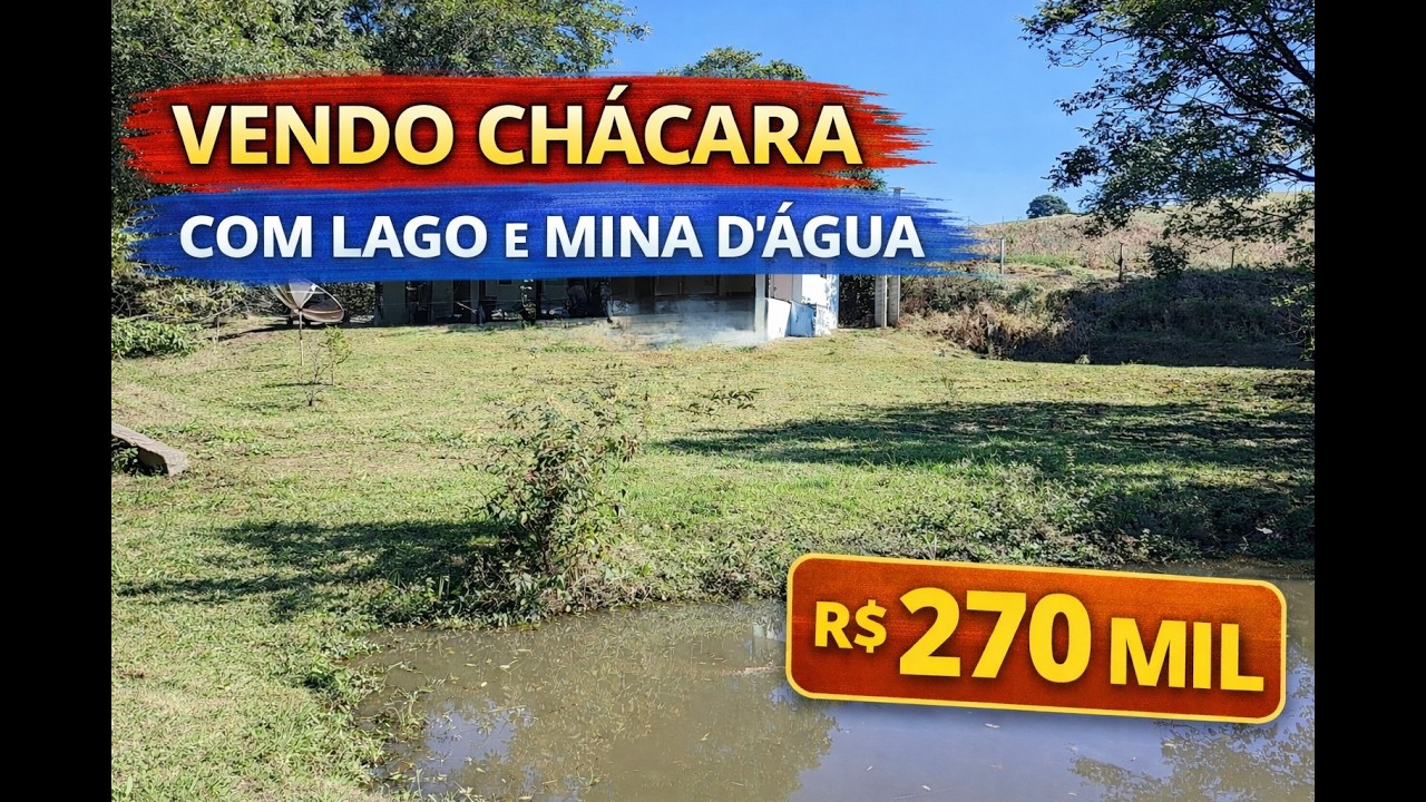 Chácara  * 270 mil *  com lago e mina d'água,  Piedade-SP