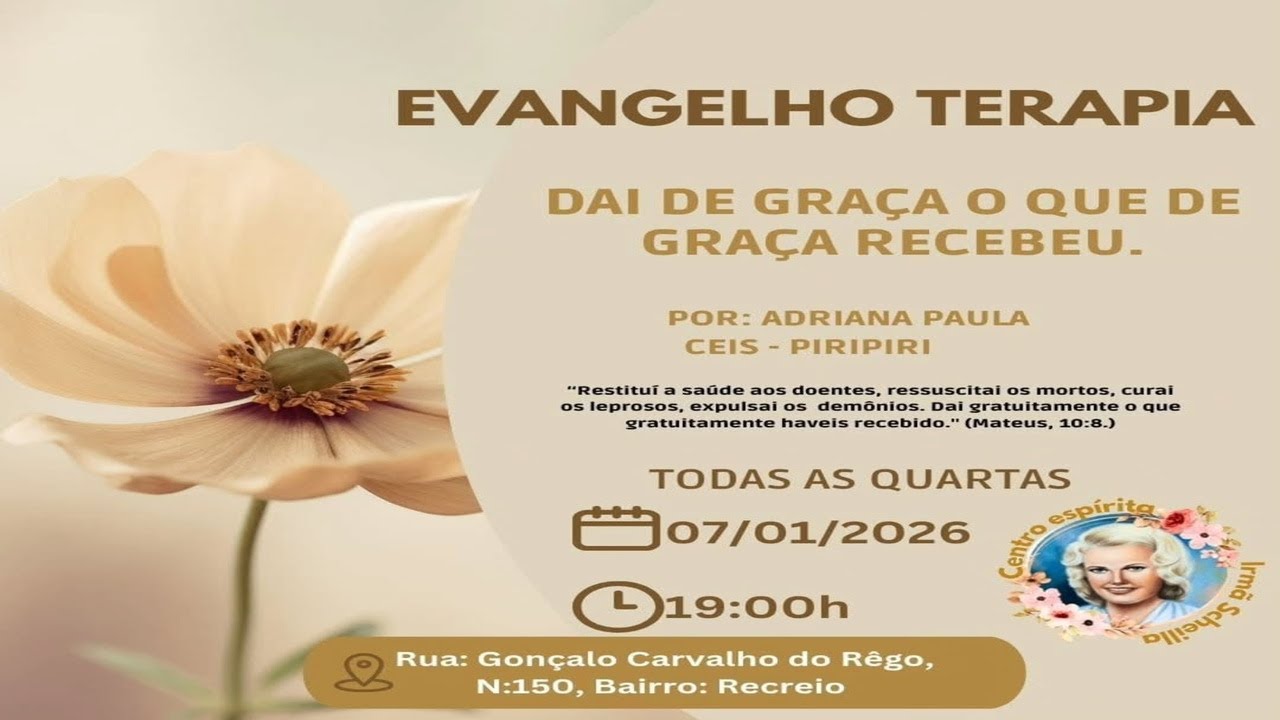 Evangelho terapia: Dai de graça o que de graça recebeu