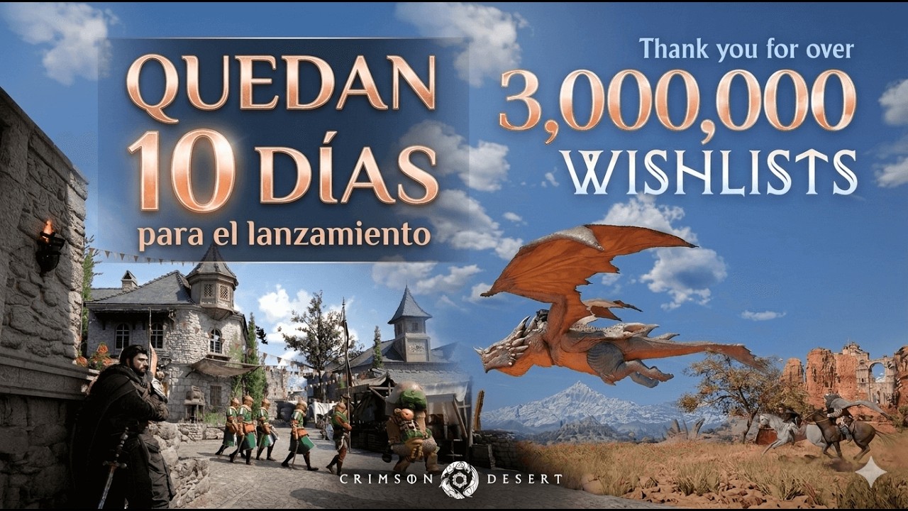 Crimson Desert ya tiene 3 MILLONES de wishlists… y el hype recuerda a Elden Ring🔥😱