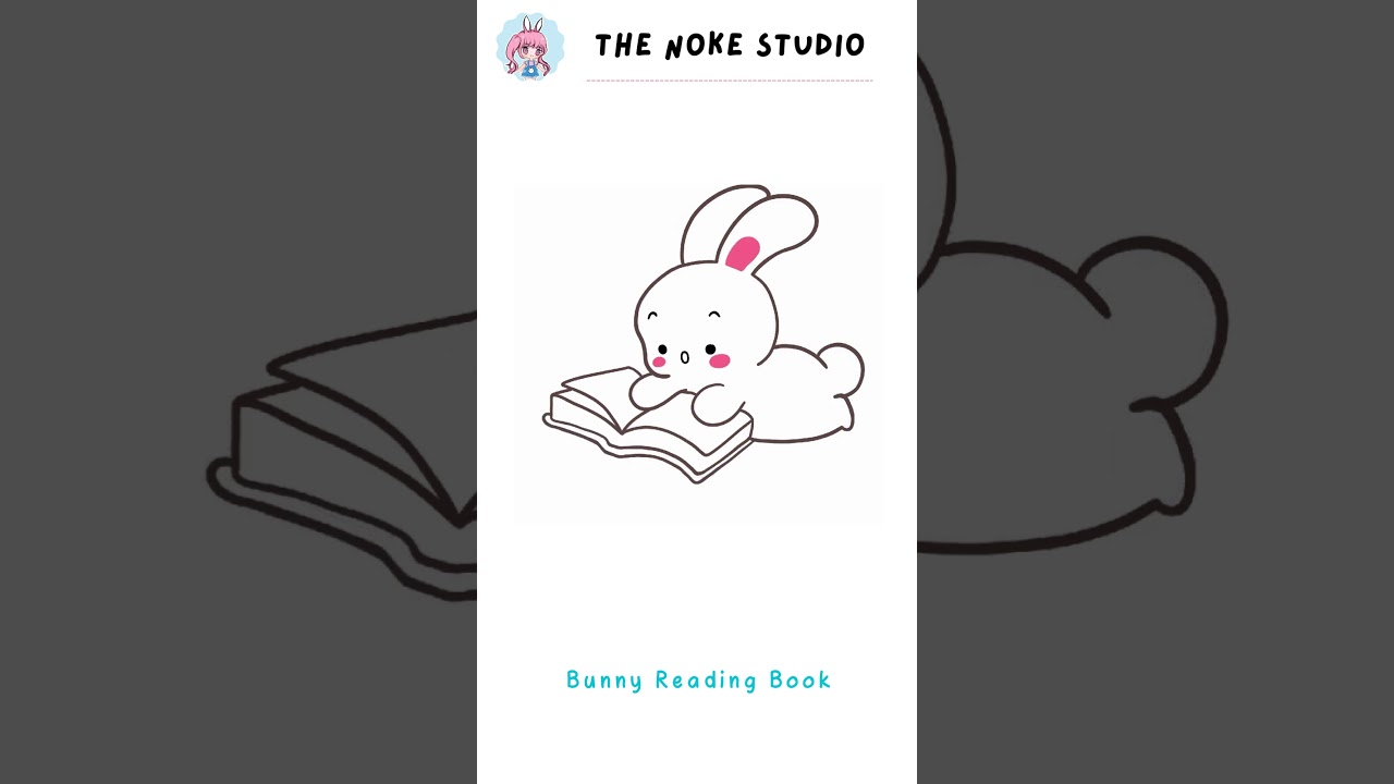 ✨ Bunny Reading Book | Relaxing Art Timelapse| Cozy Lofi Bunny Drawing 