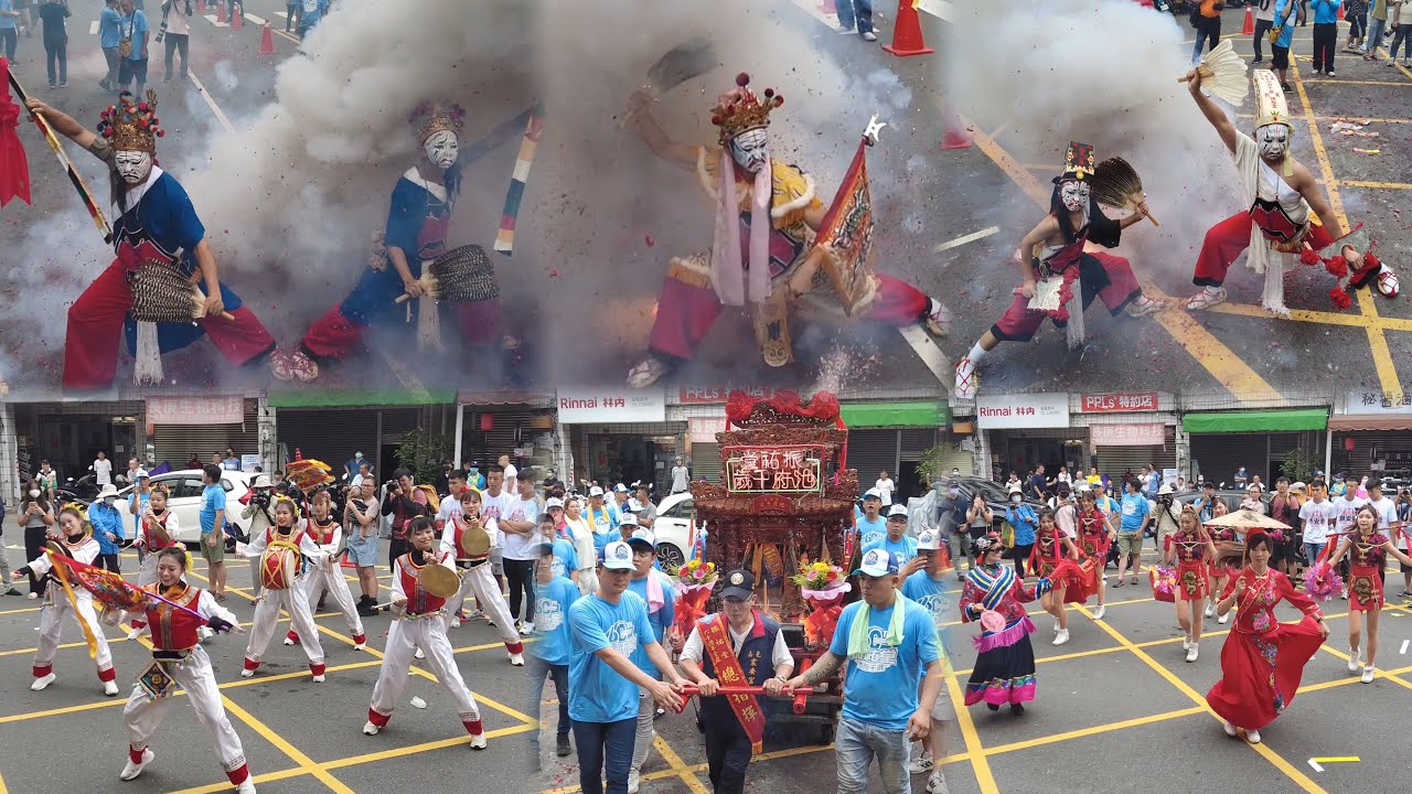 家將「坐炮」儀式的開山始祖！「嘉邑過溝仔震安宮振祐堂」家將行館建堂六十週年祈安賜福遶境大典參拜「嘉義城隍廟」