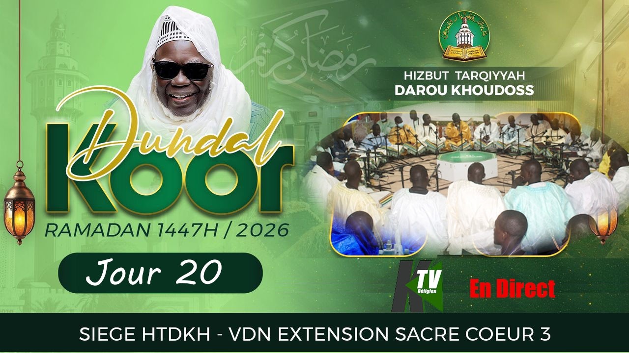 20 jour  Prestation des Kourels Hisbout tarqiya darou Khoudoss ramadan 1447H - Camaseye Ktv