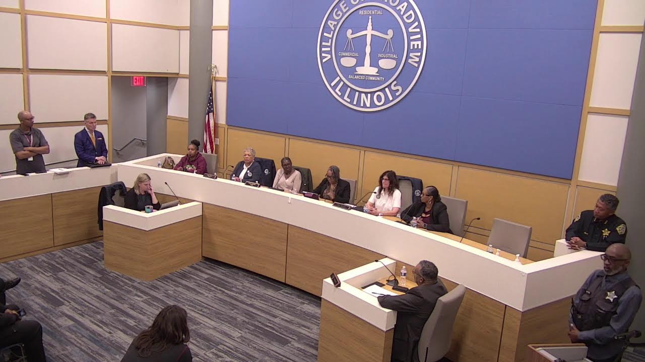 The Village of Broadview Regular Board Meeting October 20, 2025