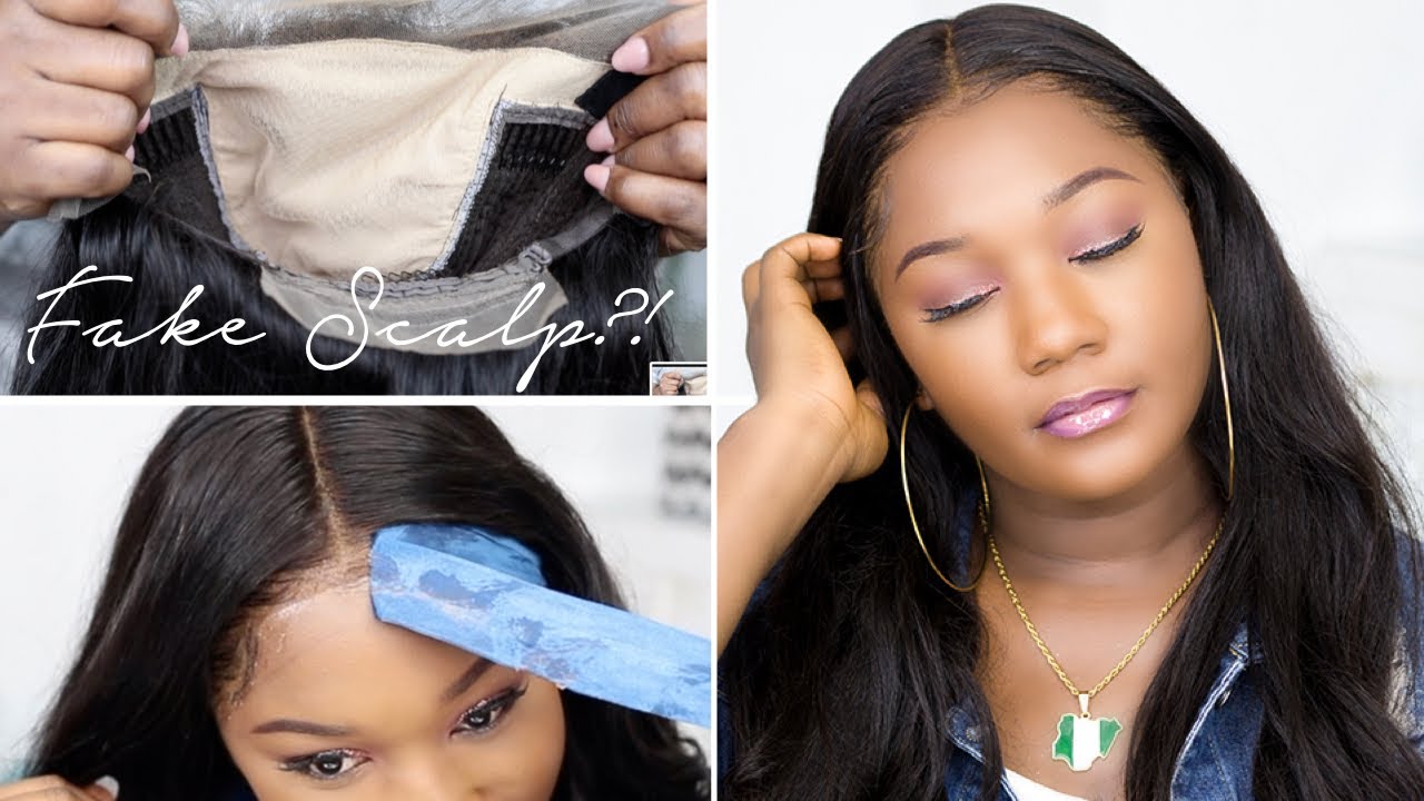 Total FAKE SCALP wig transformation on DARK SKIN!!! 🔥😍ft. Aligracehair #3.28 sale
