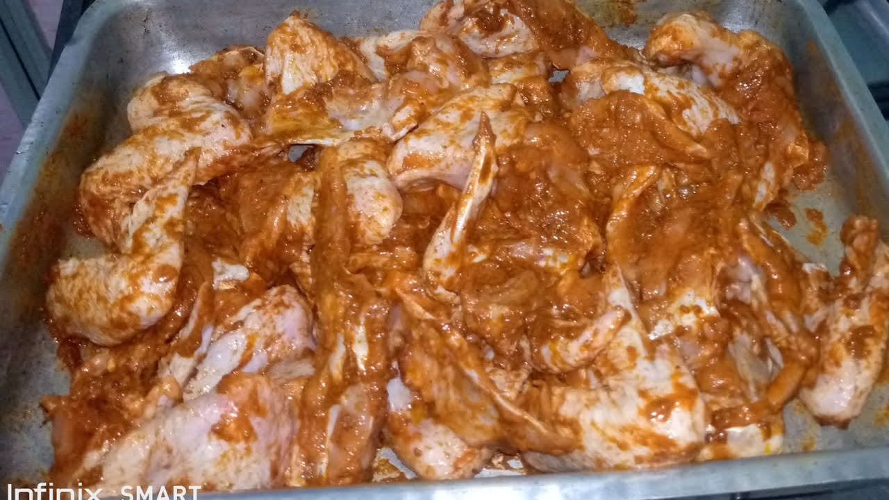 اسهل تتبليه لأجنحه الفراخ تقدري تحطيها في الفرن او تقليها في الزيت ✨️👌#1000subscriber #recipe