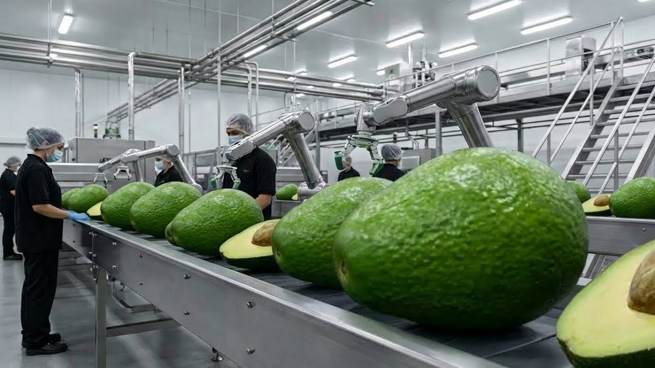 Inside the Frozen Avocado Factory &ndash; How Fresh Avocados Become Long-Life Products (Full Process)