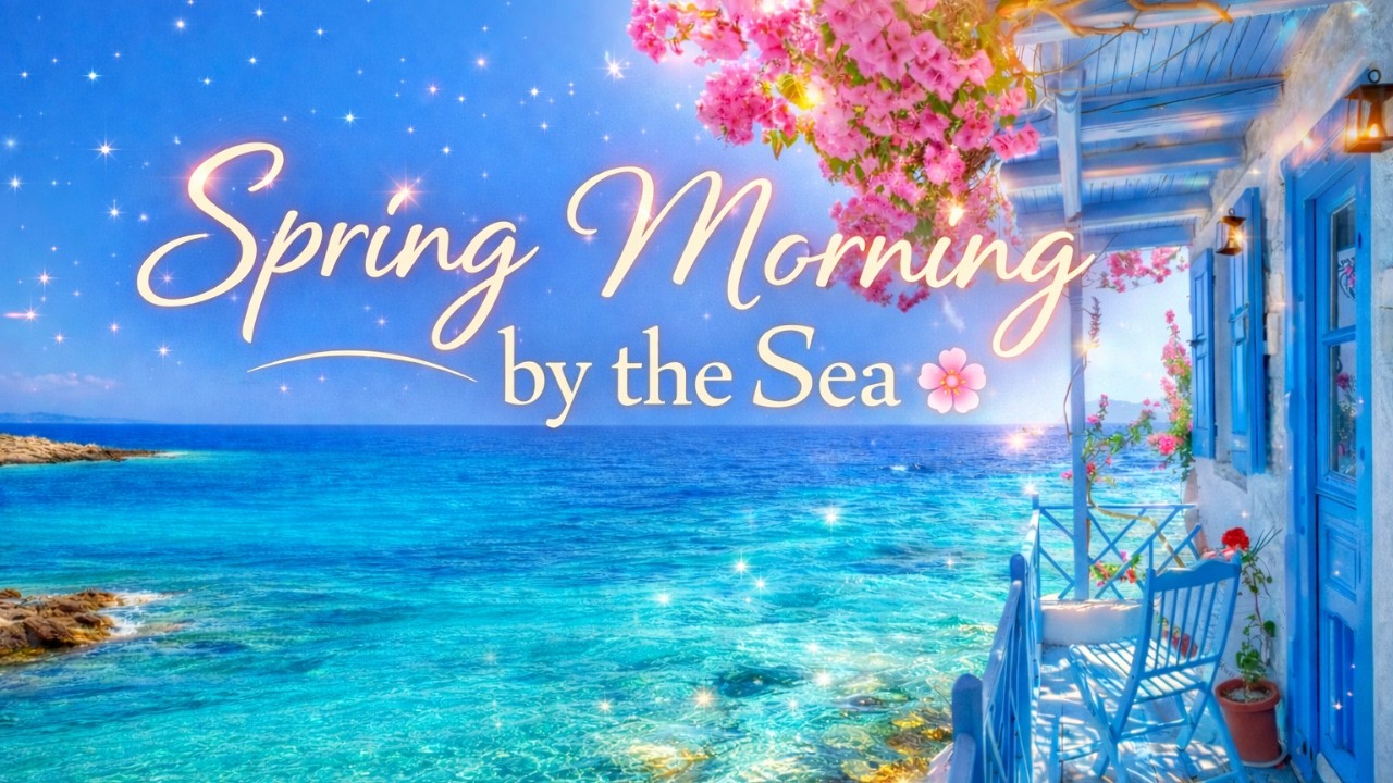 Spring Morning by the Sea 🌸 Soft Jazz & Cozy Mediterranean Ambience