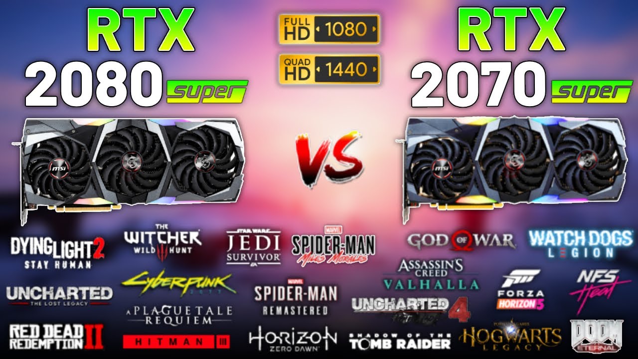 RTX 2080 SUPER vs. RTX 2070 SUPER in 2023 (Test in 20 Games) 1080p & 1440p
