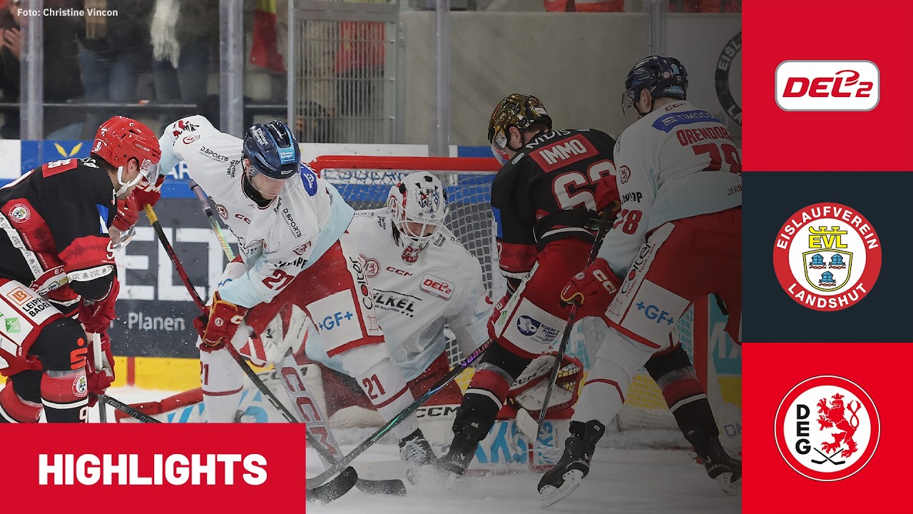 DEL2: EV Landshut vs Düsseldorfer EG 1. Spiel | Highlights
