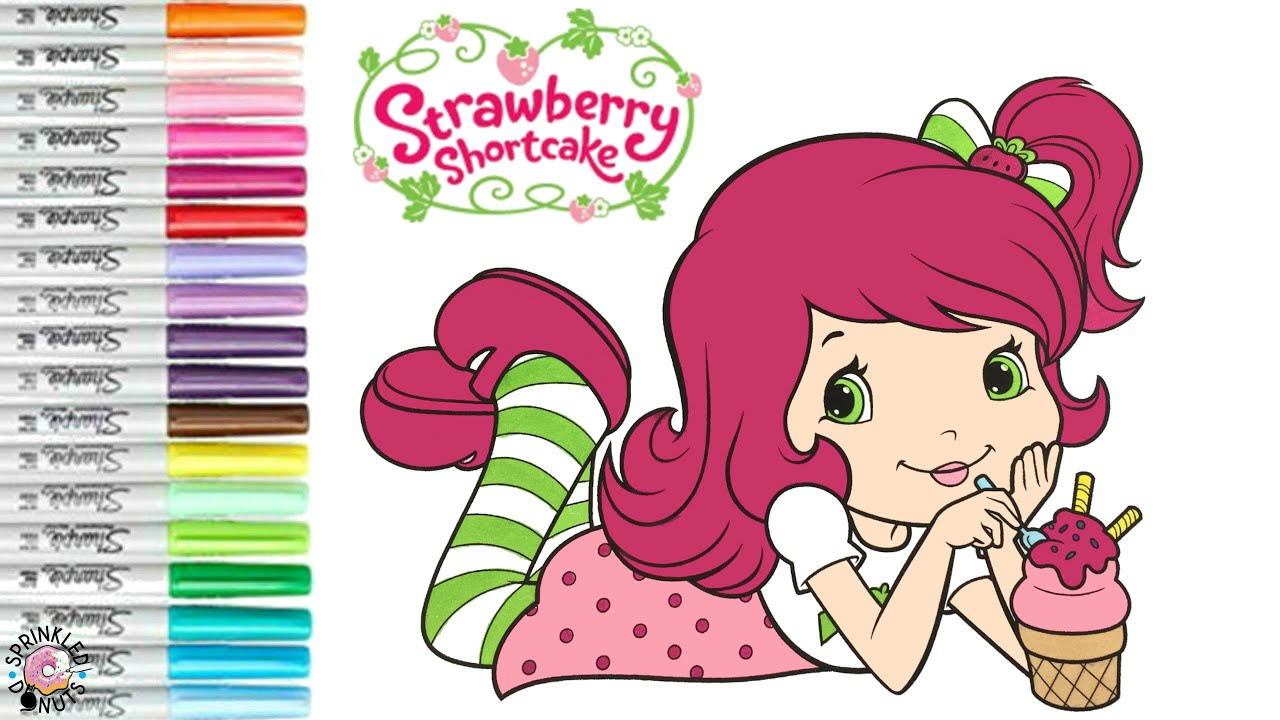 Strawberry Shortcake and Friends Coloring Book Pages Sweet Treats Lemon Meringue Orange Blossom