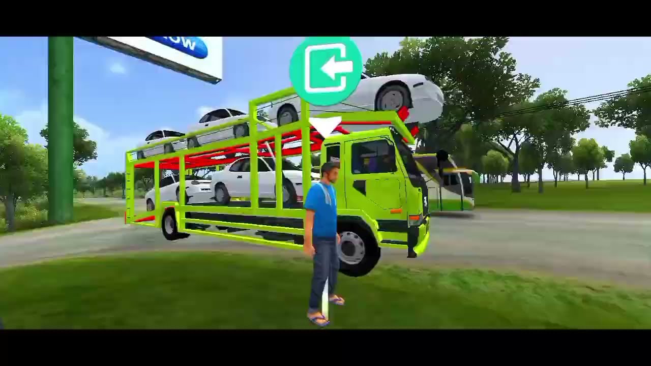Big truck Deliver cars in Bus Simulator Indonesia Alveno Gaming 