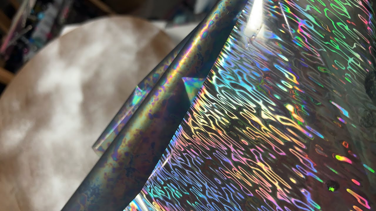 Purple Resin and foil river board