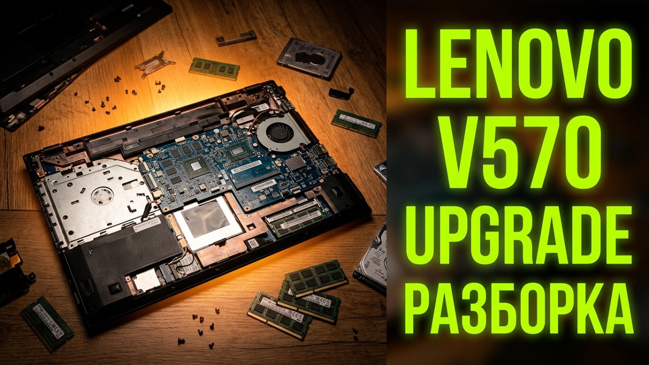 Полная разборка и модернизация/Upgrade/чистка ноутбука Lenovo V570 с комментариями
